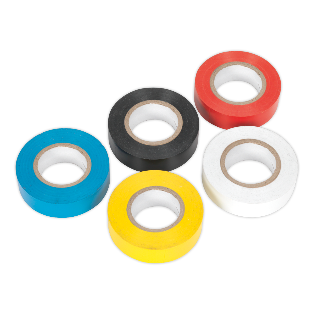 Sealey ITMIX10 PVC Insulating Tape 19mm x 20m Mixed Colours Pack of 10