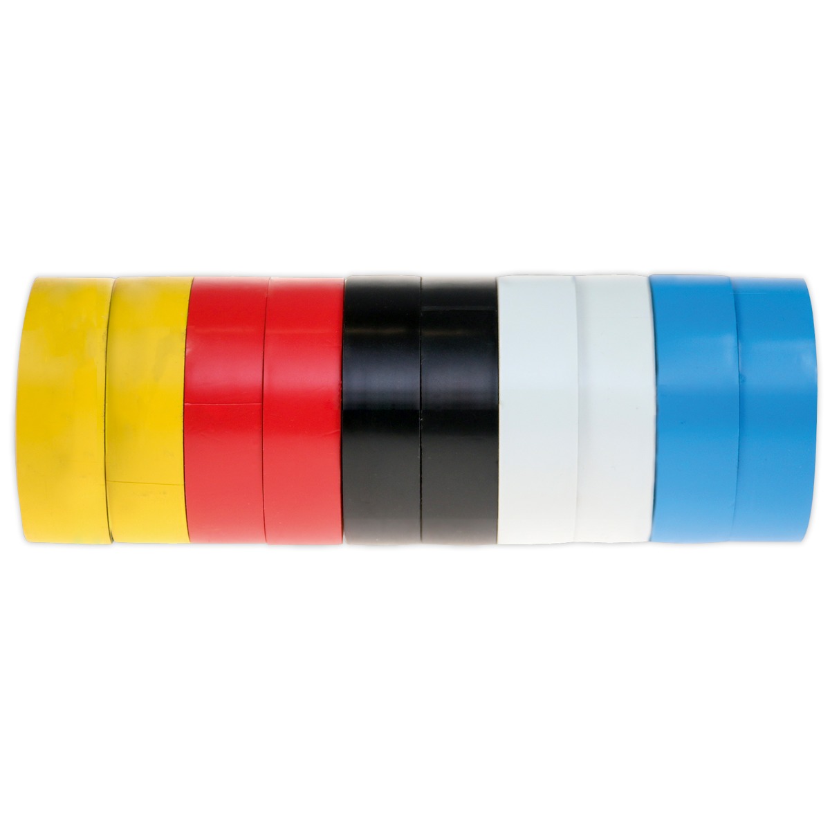 Sealey ITMIX10 PVC Insulating Tape 19mm x 20m Mixed Colours Pack of 10