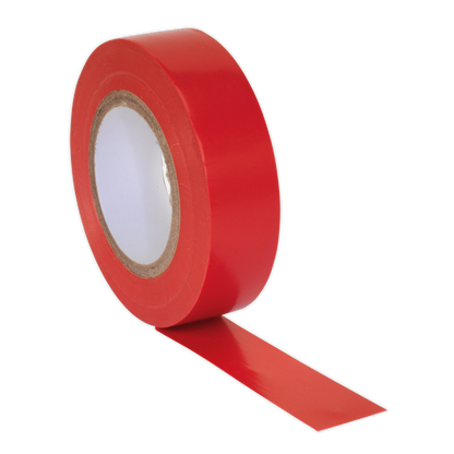 Sealey ITRED10 PVC Insulating Tape 19mm x 20m Red Pack of 10