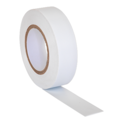 Sealey ITWHT10 PVC Insulating Tape 19mm x 20m White Pack of 10