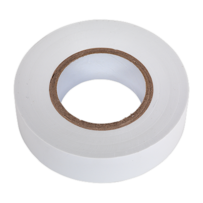 Sealey ITWHT10 PVC Insulating Tape 19mm x 20m White Pack of 10