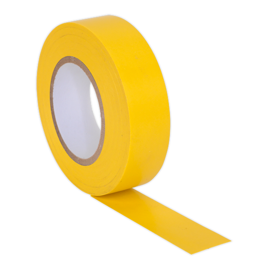 Sealey ITYEL10 PVC Insulating Tape 19mm x 20m Yellow Pack of 10