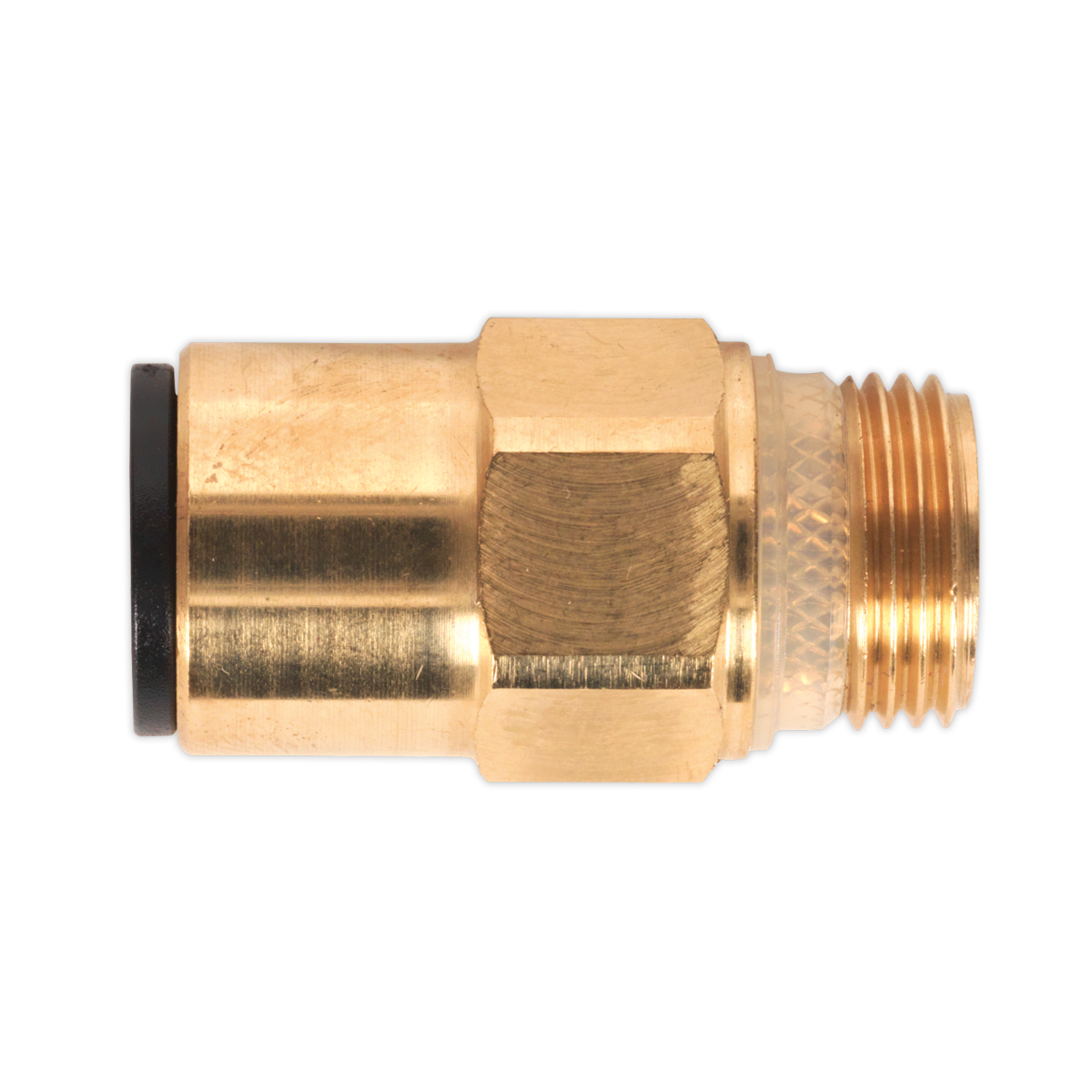 Sealey JGBC1238 Brass SuperThread Straight Adaptor 12mm x 3/8"BSP Pack of 2 (John Guest Speedfit®)