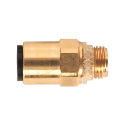 Sealey JGBC618 Brass SuperThread Straight Adaptor 6mm x 1/8"BSP Pack of 2 (John Guest Speedfit®)