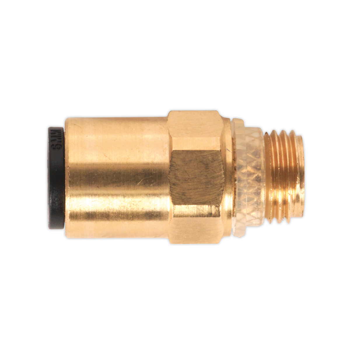 Sealey JGBC618 Brass SuperThread Straight Adaptor 6mm x 1/8"BSP Pack of 2 (John Guest Speedfit®)