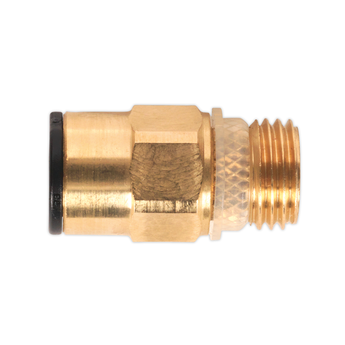 Sealey JGBC814 Brass SuperThread Straight Adaptor 8mm x 1/4"BSP Pack of 2 (John Guest Speedfit®)