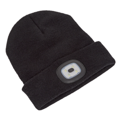 Sealey LED185 Beanie Hat 1W SMD LED USB Rechargeable