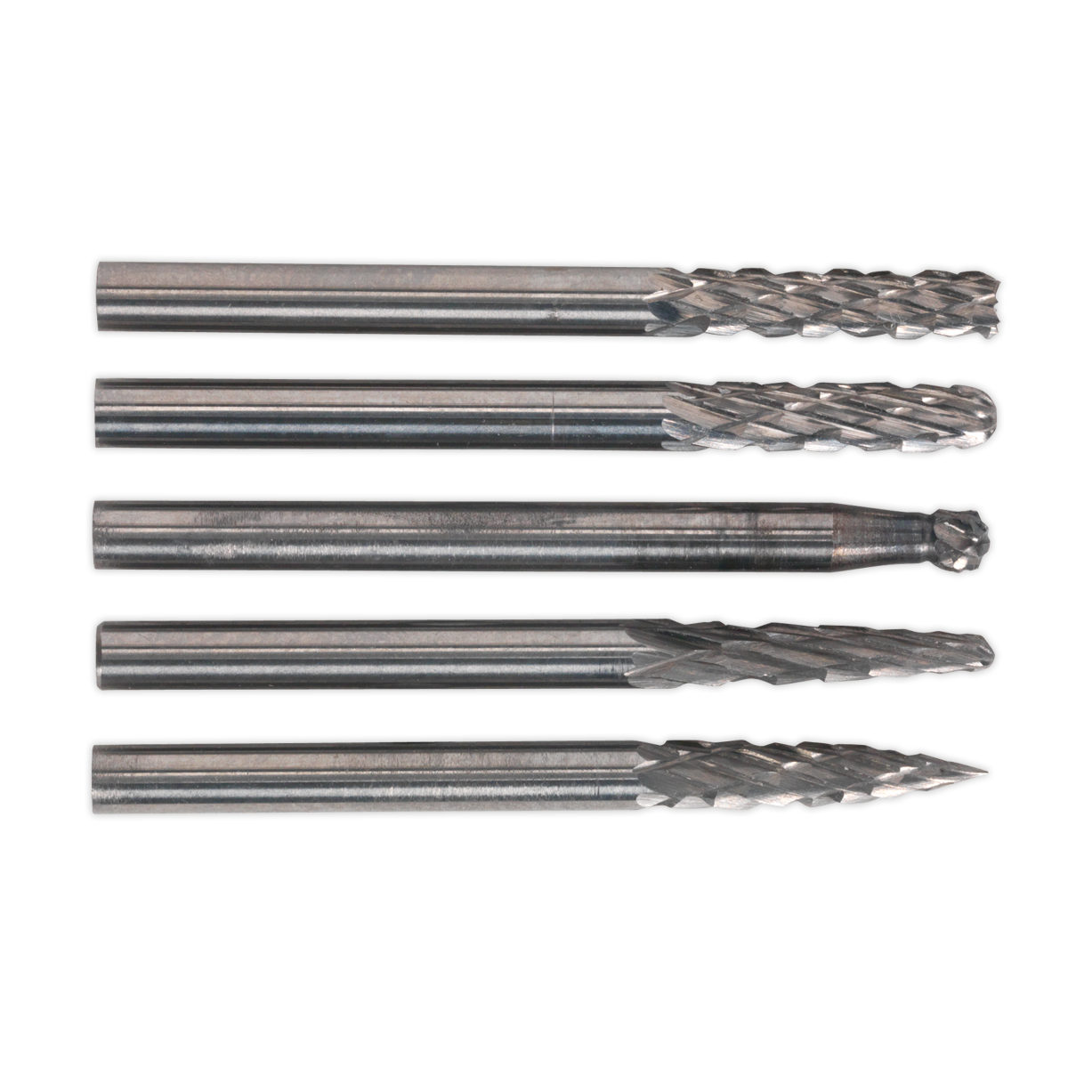 Sealey MCBSET01 Micro Carbide Burr Set 5pc