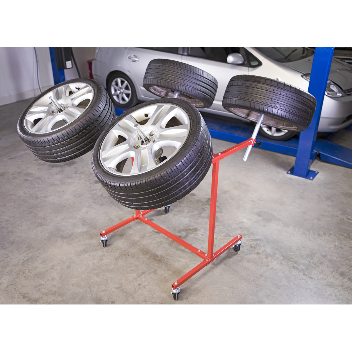 Sealey MK71 Alloy Wheel Painting/Repair Stand - 4 Wheel Capacity