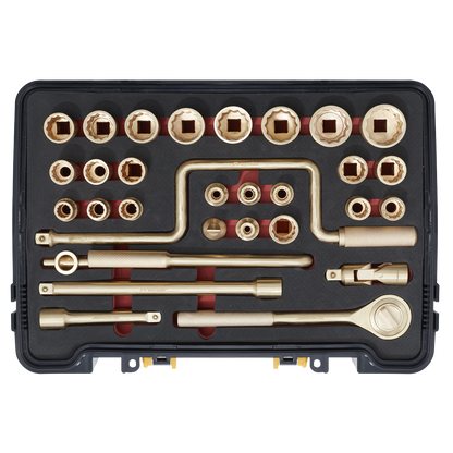 Sealey NS039 Socket Set 31pc 1/2"Sq Drive - Non-Sparking