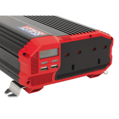 Sealey PI1500 Power Inverter Modified Sine Wave 1500W 12V DC - 230V ~ 50Hz