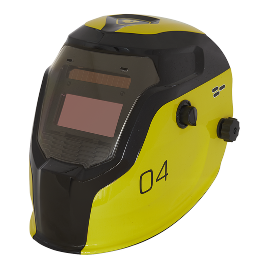 Sealey PWH4 Auto Darkening Welding Helmet - Shade 9-13 - Yellow