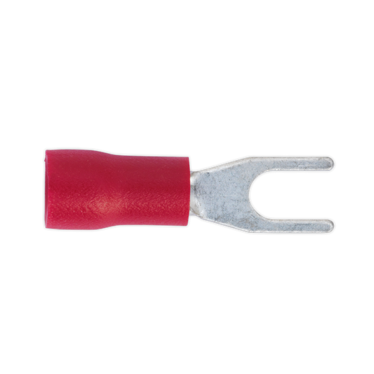 Sealey RT13 Easy-Entry Fork Terminal Ø3.7mm (4BA) Red Pack of 100