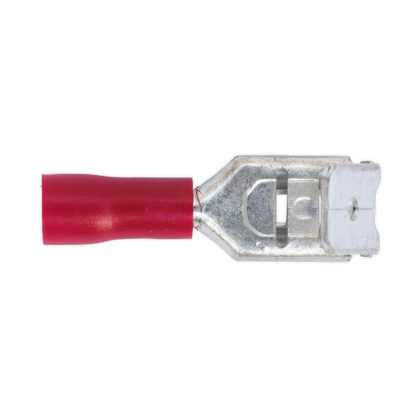 Sealey RT17 Piggy-Back Terminal 6.3mm Red Pack of 100