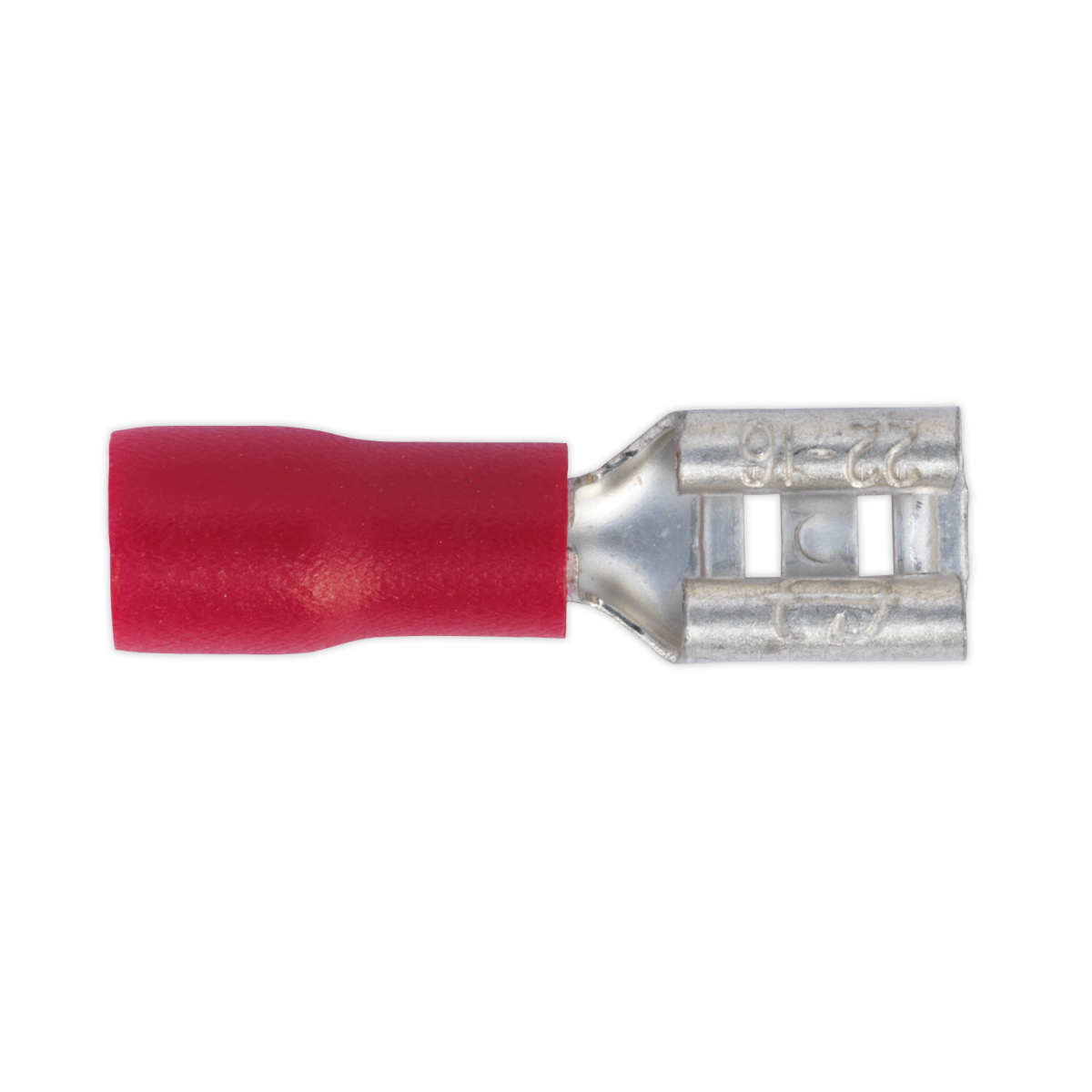 Sealey RT20 Push-On Terminal 4.8mm Female Red Pack of 100