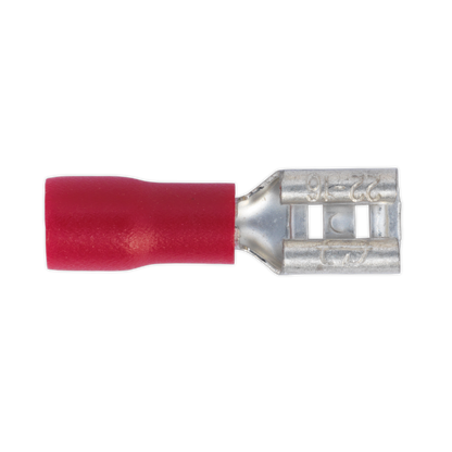 Sealey RT20 Push-On Terminal 4.8mm Female Red Pack of 100