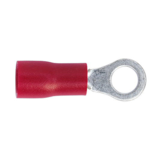 Sealey RT24 Easy-Entry Ring Terminal Ø4.3mm (4BA) Red Pack of 100