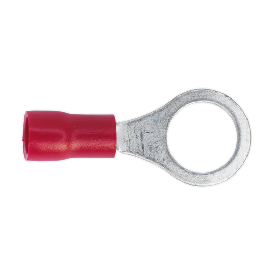 Sealey RT27 Easy-Entry Ring Terminal Ø8.4mm (5/16") Red Pack of 100