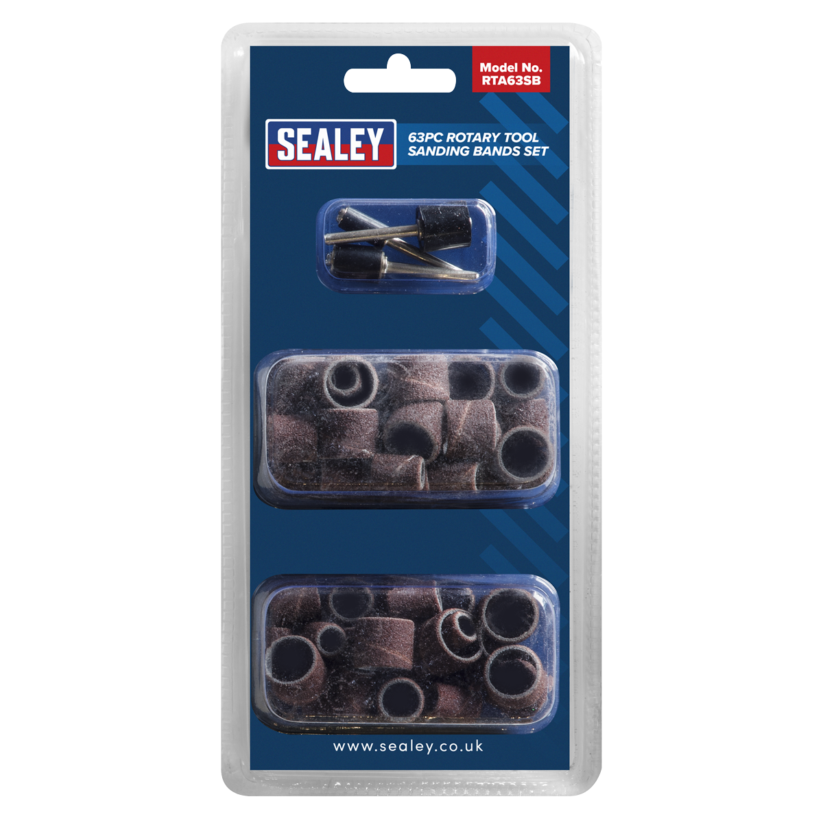 Sealey RTA63SB Rotary Tool Sanding Bands Set 63pc