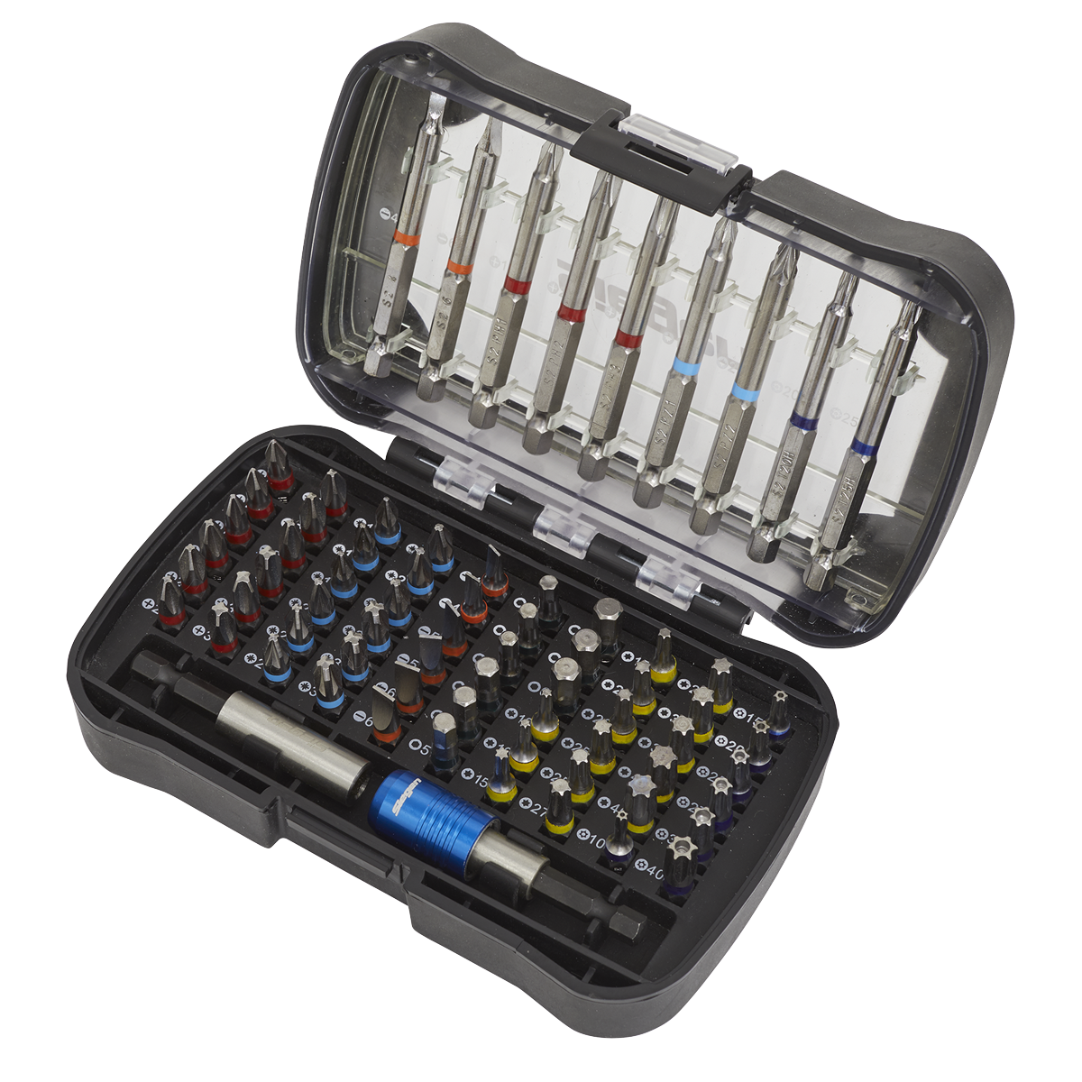 Siegen S01038 Power Tool Bit Set 71pc Colour-Coded S2