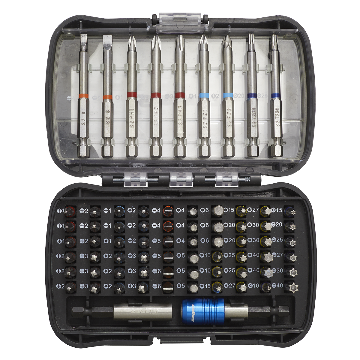 Siegen S01038 Power Tool Bit Set 71pc Colour-Coded S2