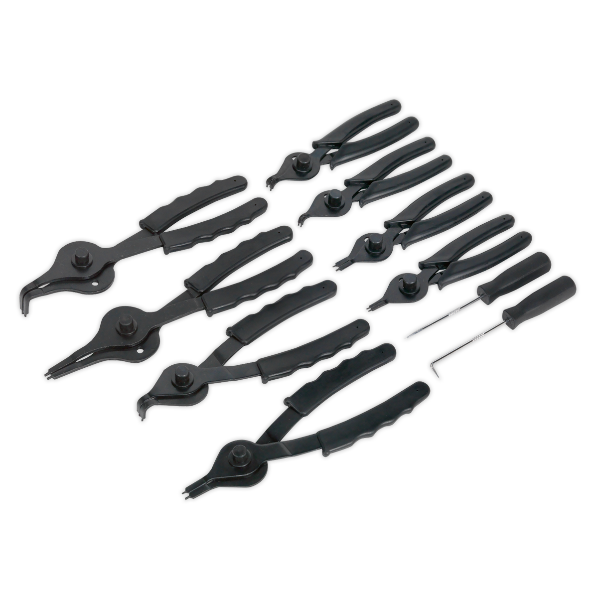 Siegen S01064 Circlip Pliers Set 10pc Internal/External