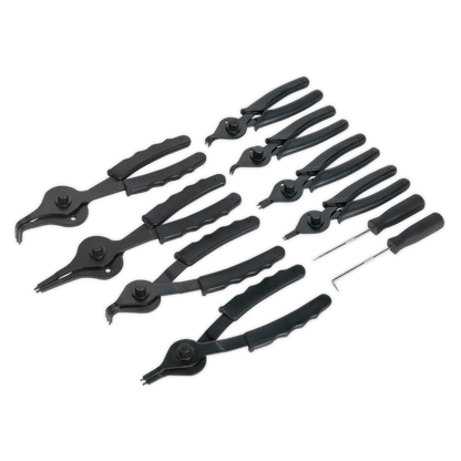 Siegen S01064 Circlip Pliers Set 10pc Internal/External