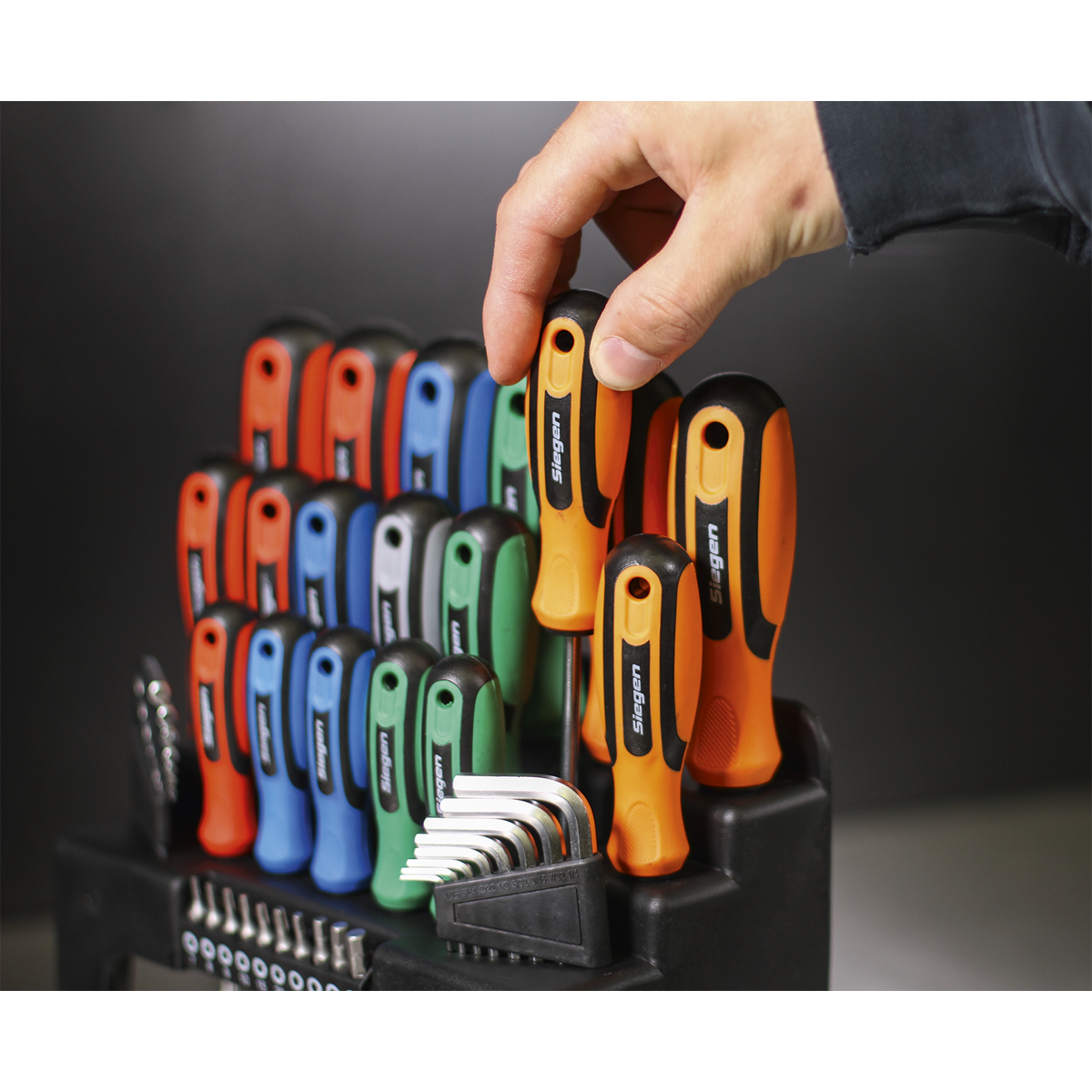 Siegen S01090 Screwdriver Hex Key & Bit Set 44pc