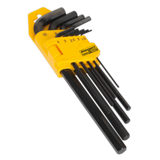 Siegen S01091 Hex Key Set 9pc Long Metric