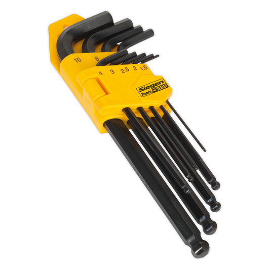 Siegen S01093 Ball-End Hex Key Set 9pc Long Metric