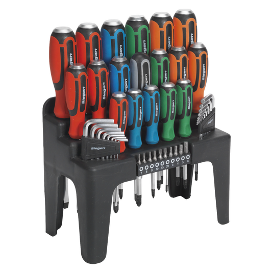 Siegen S01106 Hammer-Thru Screwdriver Hex Key & Bit Set 44pc