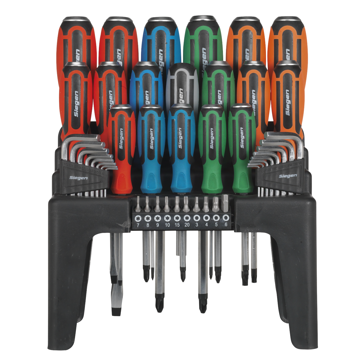 Siegen S01106 Hammer-Thru Screwdriver Hex Key & Bit Set 44pc