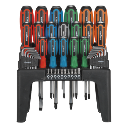 Siegen S01106 Hammer-Thru Screwdriver Hex Key & Bit Set 44pc