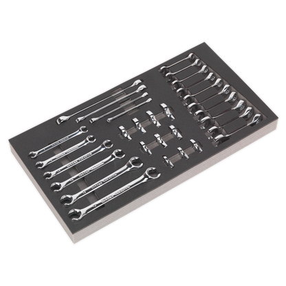 Siegen S01125 Tool Tray with Specialised Spanner Set 30pc - Metric