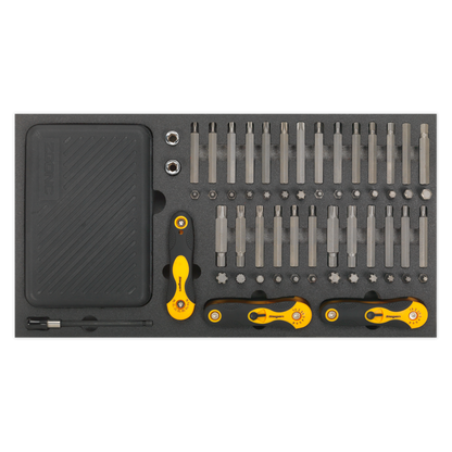 Siegen S01126 Tool Tray with Specialised Bits & Folding Hex Keys 192pc