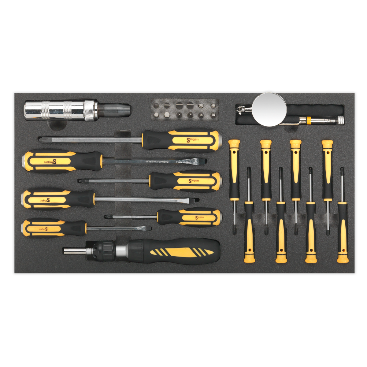 Siegen S01128 Tool Tray with Screwdriver Set 36pc