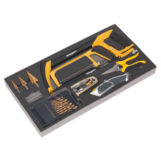 Siegen S01133 Tool Tray with Cutting & Drilling Set 28pc