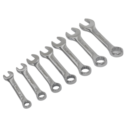 Siegen S01190 Combination Spanner Set 7pc Stubby Imperial