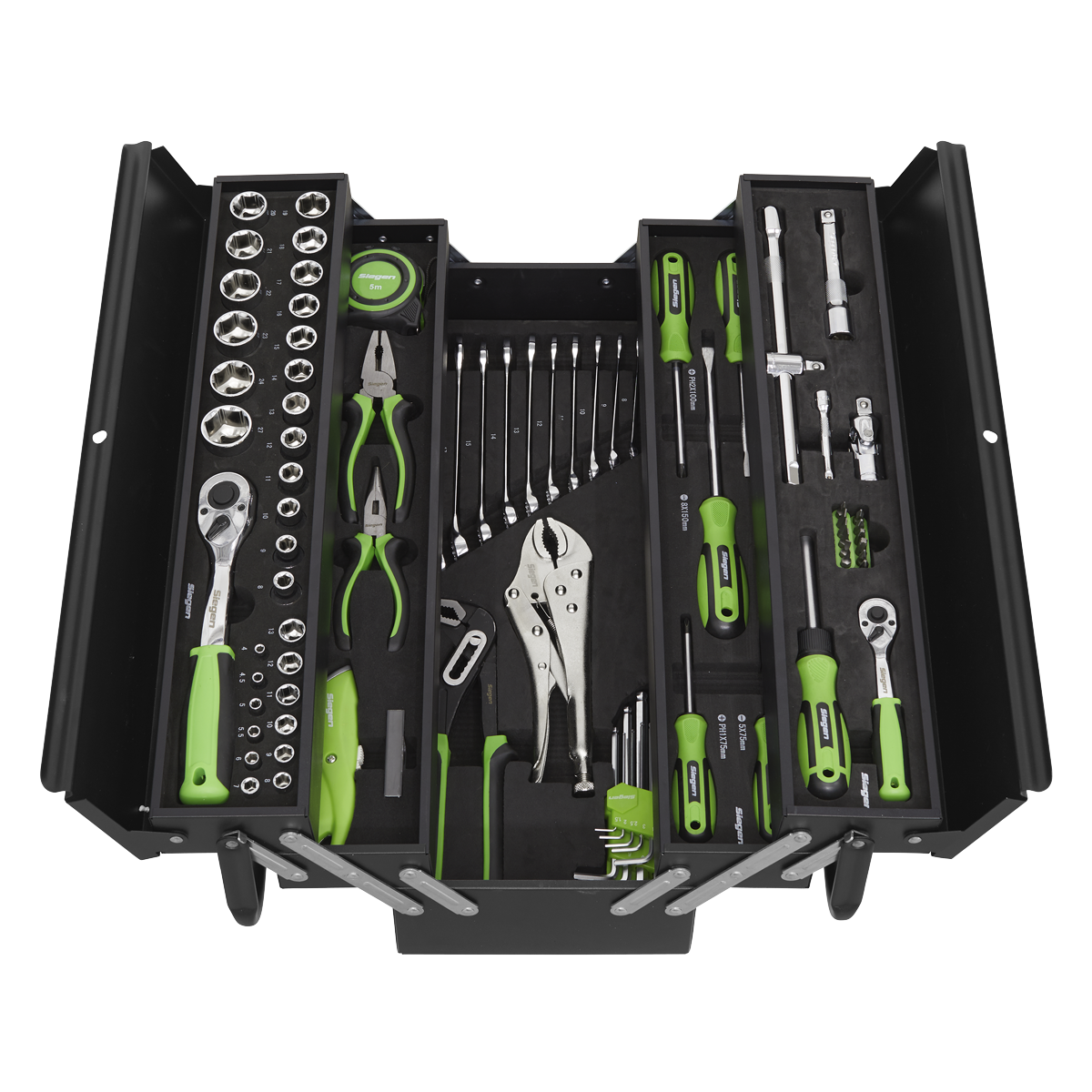 Siegen S01216 Cantilever Toolbox with 86pc Tool Kit