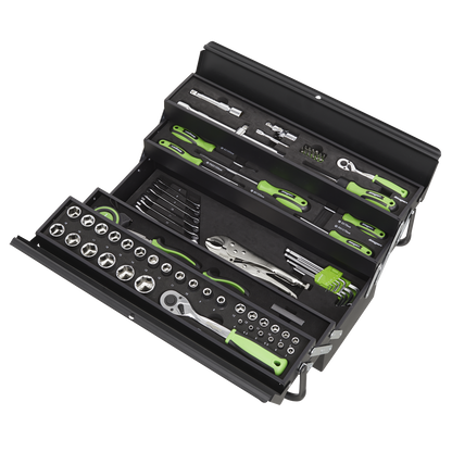 Siegen S01216 Cantilever Toolbox with 86pc Tool Kit