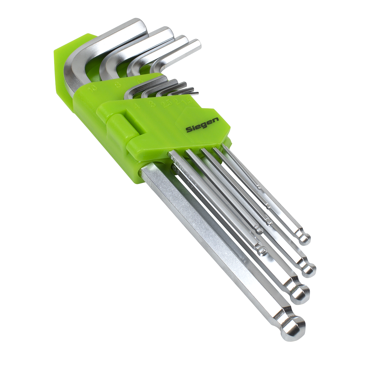 Siegen S01260 Hex Key Set Ball-End Long 9pc - Metric