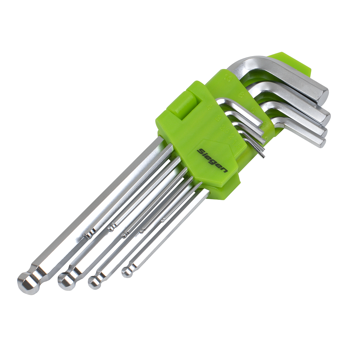 Siegen S01260 Hex Key Set Ball-End Long 9pc - Metric