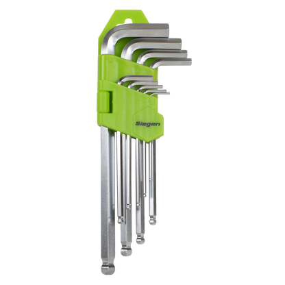 Siegen S01260 Hex Key Set Ball-End Long 9pc - Metric