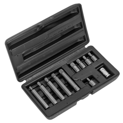 Siegen S0534 Spline Bit & Holder Set 11pc - 3/8"Sq Drive