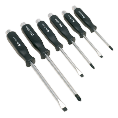 Siegen S0535 Screwdriver Set 6pc Hammer-Thru