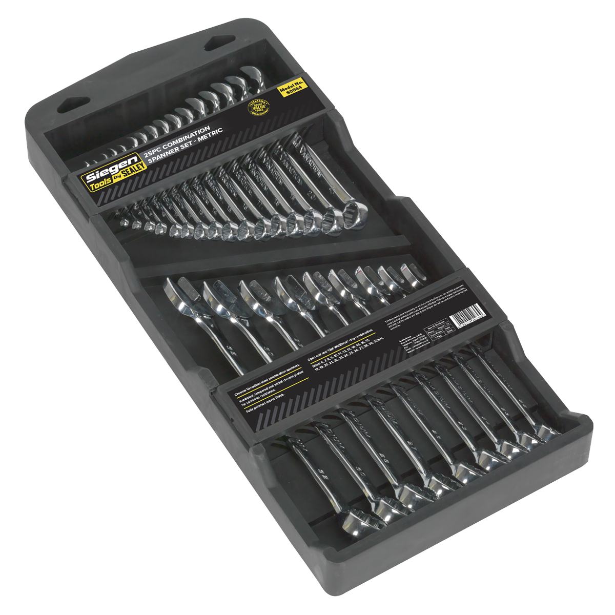 Siegen S0564 Combination Spanner Set 25pc Metric