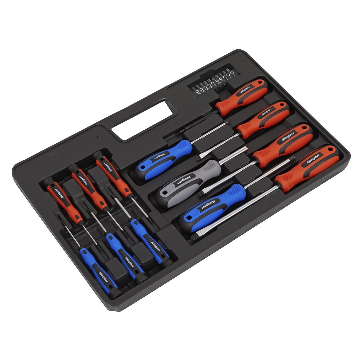 Siegen S0598 Soft Grip Screwdriver & Bit Set 23pc