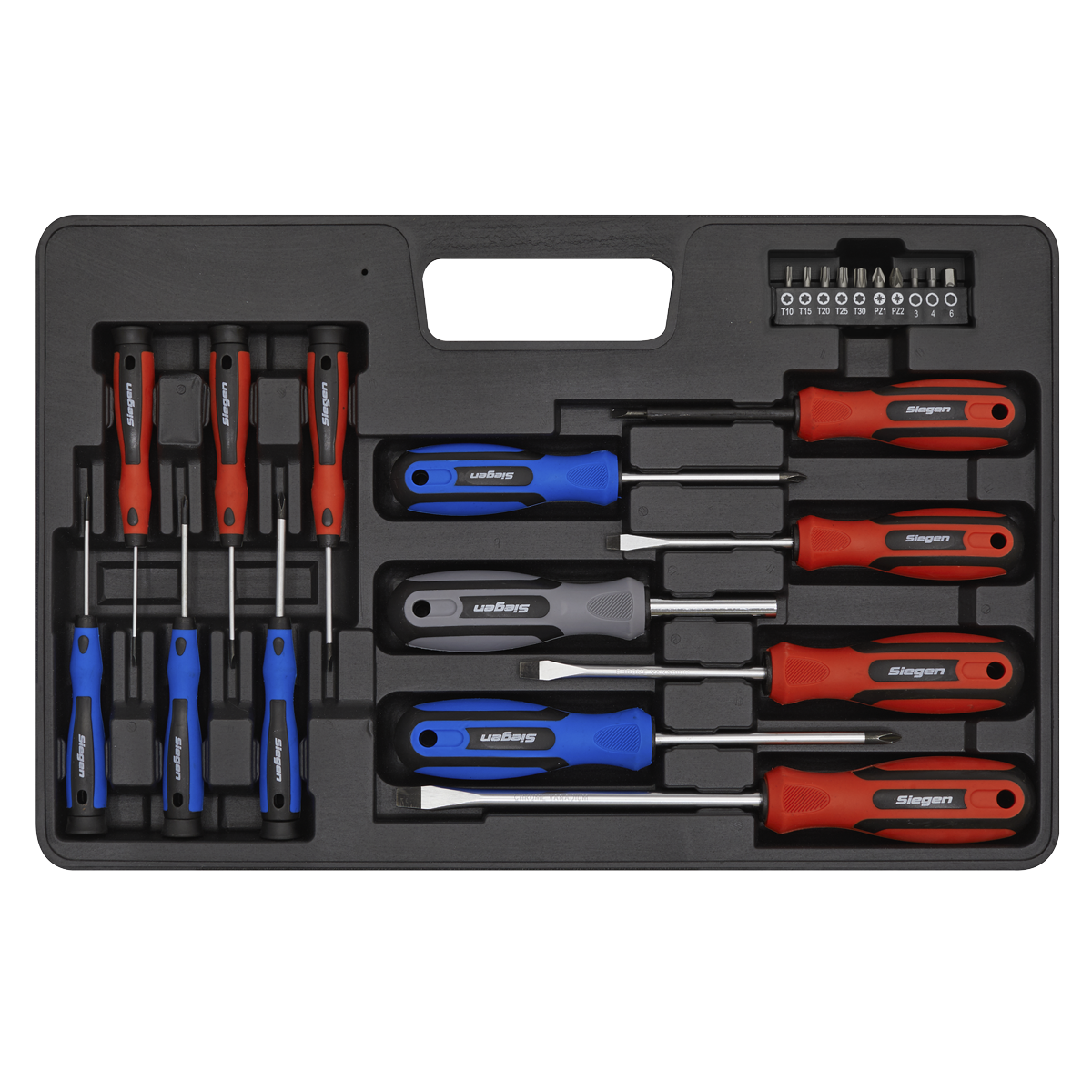 Siegen S0598 Soft Grip Screwdriver & Bit Set 23pc