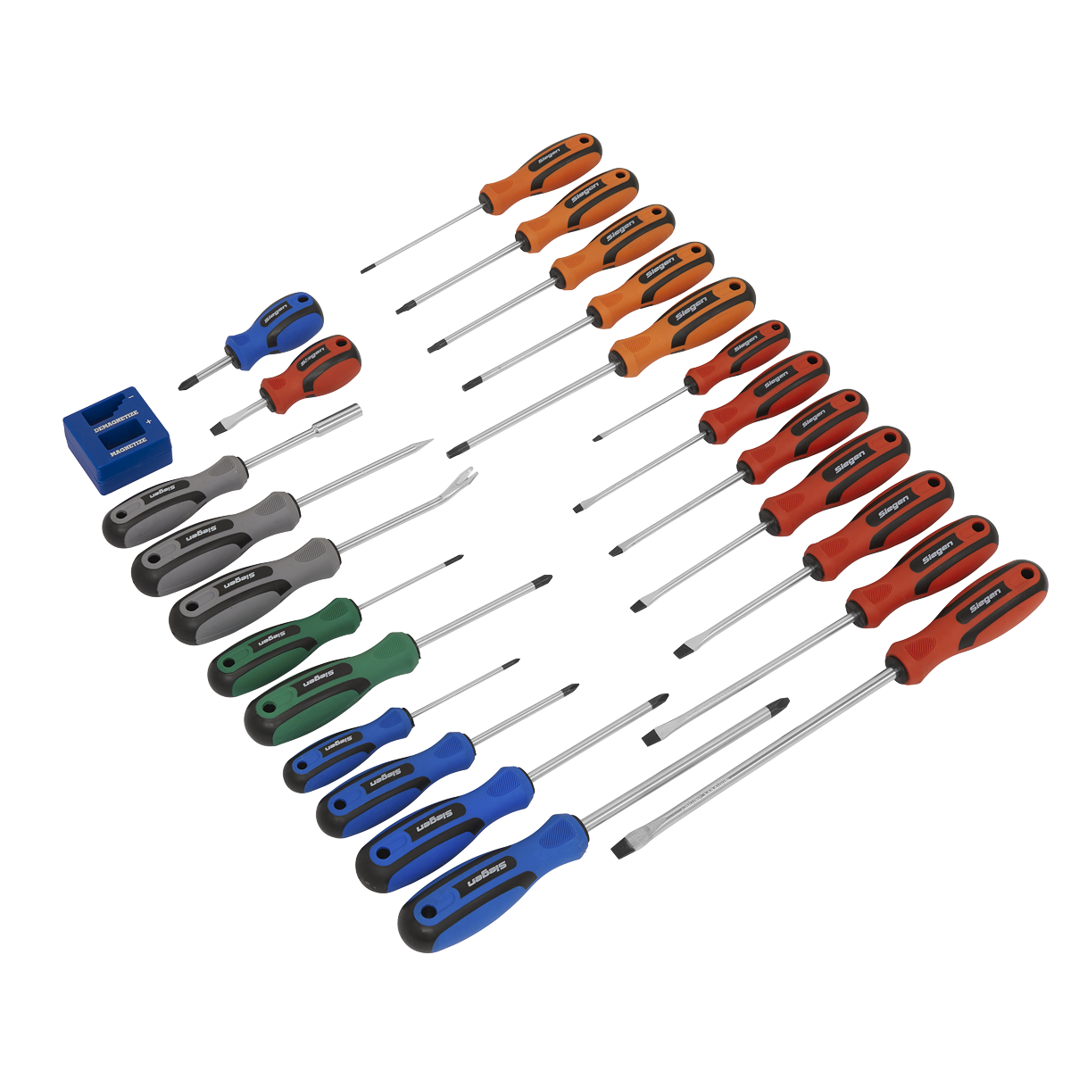 Siegen S0617 Soft Grip Screwdriver Set 24pc