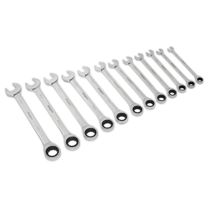 Siegen S0634 Ratchet Combination Spanner Set 12pc Metric